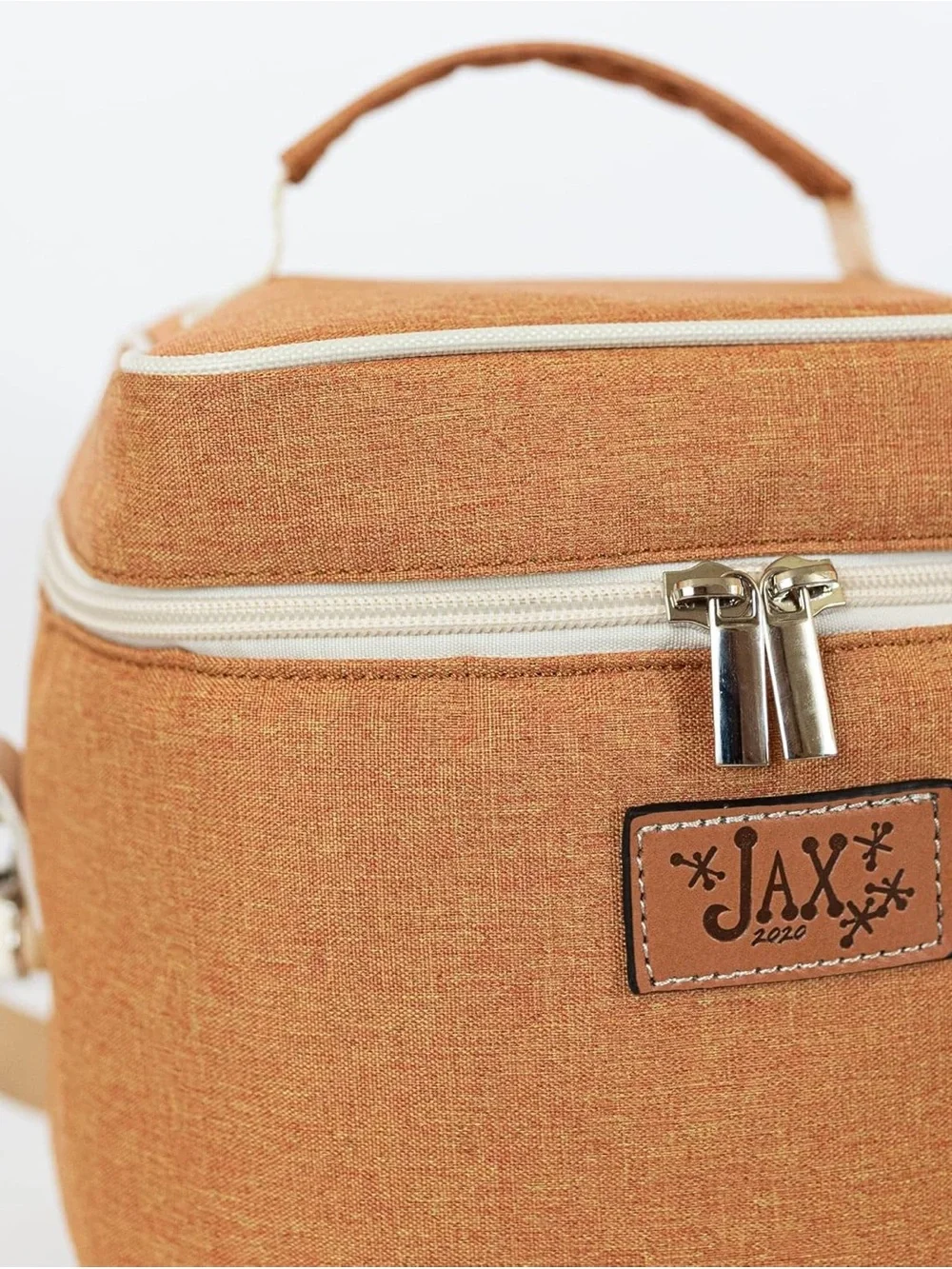 Jax Peach-Colored Insulated Baby Breast milk Cooler Bag with Top Handle